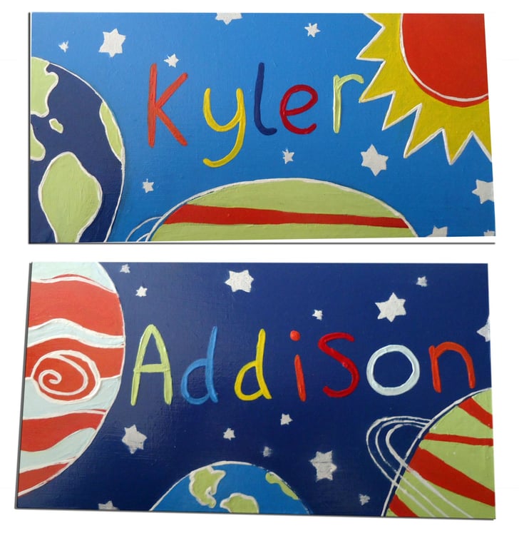 Personalised Space Door Sign, Plaque, Space Decor