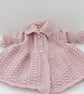 Hand knitted babys matinee coat,baby coat,traditional baby,vintage baby knits - Image 1
