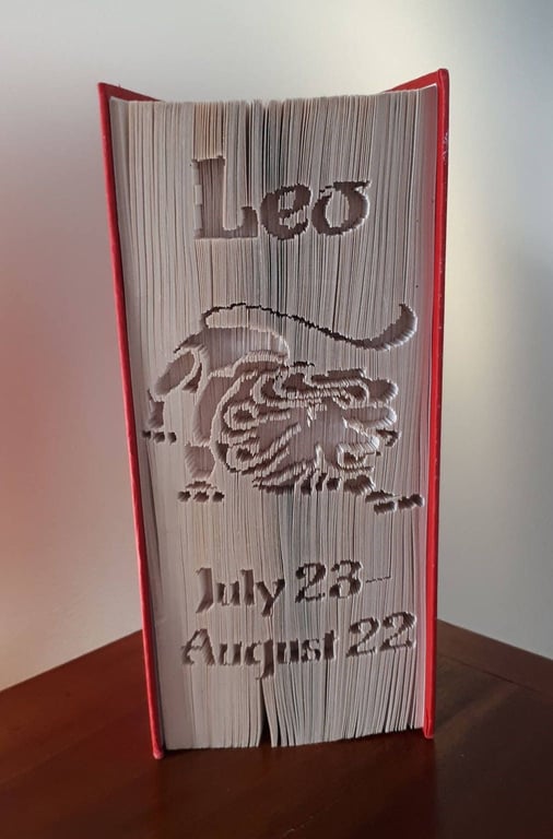 LEO, Zodiac Sign CUT & FOLD Book folding Pattern - EMAILED PDF PATTERN