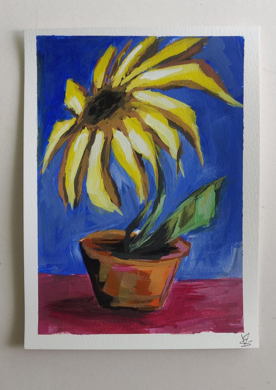 Big Sunflower Acrylic Painting
