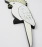 Cockatoo door topper, white parrot door decoration, tropical jungle theme decor. - Image 3