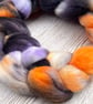 Corriedale Hand Dyed Spinning Fibre Halloween 100g - Image 3