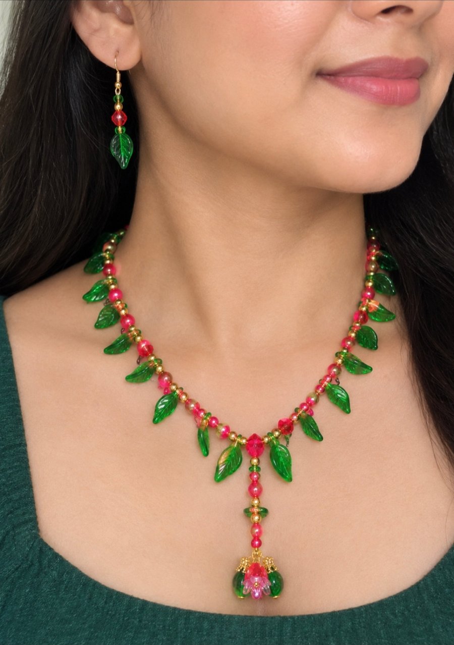 Christmas special necklace and earrings 