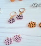 Halloween patterned pumpkin earrings, choose your colour and pattern - Image 8