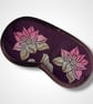 Purple Linen Lotus Flower Lavender Eye Mask