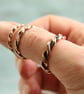 Celtic Copper Ring Twisted 2mm Wire - Chunky Thumb Ring Gift for Men Twist Ring - Image 4