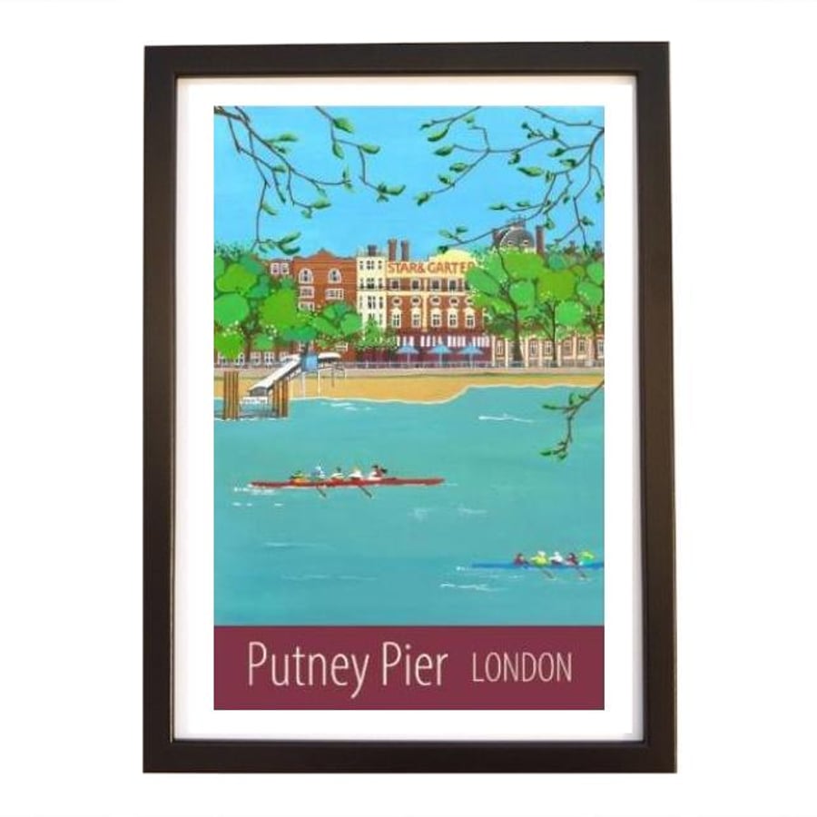 Putney Pier London black frame