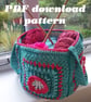 Bag pattern. Granny square bag pattern. Project bag. Hobby bag. - Image 1