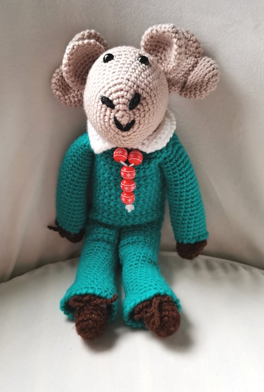 Traditional Crochet Rudolph Toy