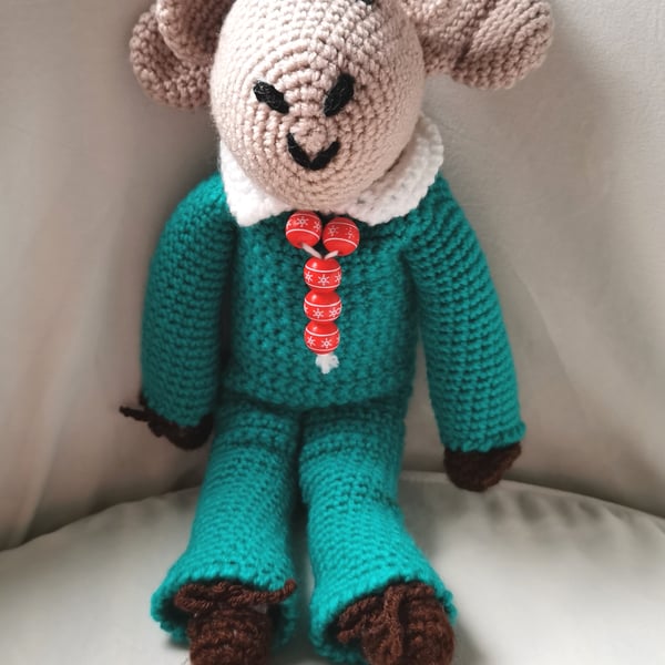 Traditional Crochet Rudolph Toy