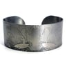 Surgical steel Rook Cuff, natural silver finish