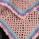 Beautiful Handmade Crochet Lap Blanket or Throw called Mermaid