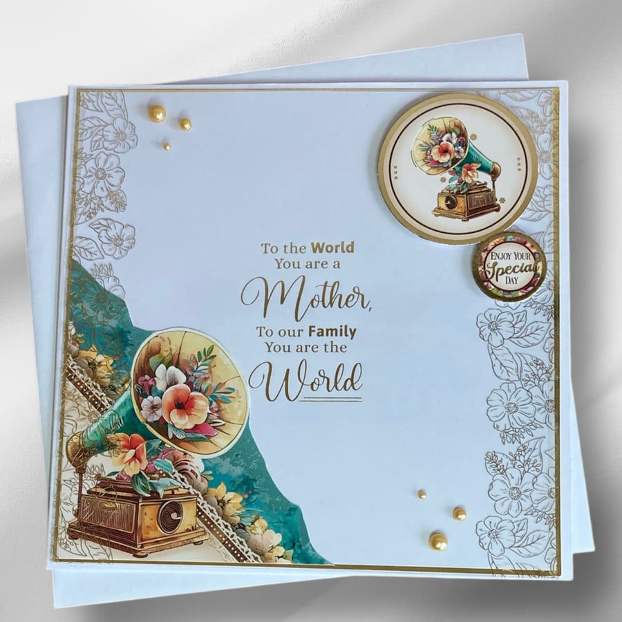 Luxury Card for Mother’s Day or Birthday. Card for Mum.