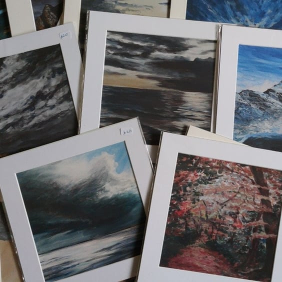 8" x 8" Fine Art Limited Editon Mounted Prints