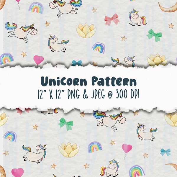 Rainbow Unicorn Seamless Pattern