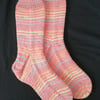 Socks, Hand Knitted, MEDIUM, size 5-6 Alpaca Wool blend 
