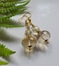 Lemon Quartz Gold Plate Copper Dangle Earrings 