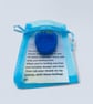 Royal Blue Emotional Support Owl Pocket Worry Stone Keepsake Gift - Image 5