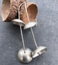 Eco Silver Acorn Cup  Earrings