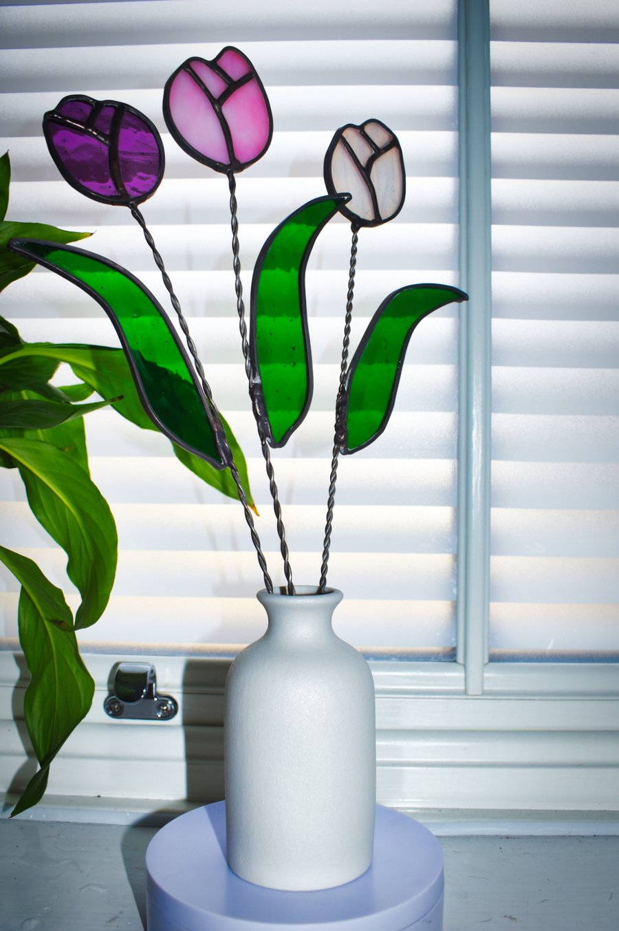 Everlasting Tulips Stained Glass