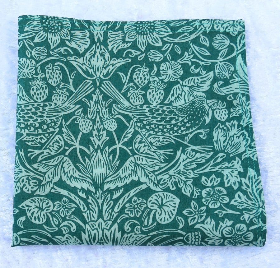 Gents handkerchief, organic Liberty Tana Lawn, pocket square