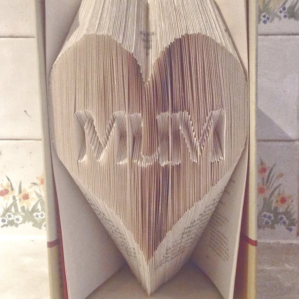 Mum in a Heart MMF Book Folding Pattern - EMAILED PDF PATTERN