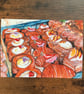 Bakery watercolour postcard 