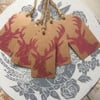Hand Printed Stag Mini Gift Tags 
