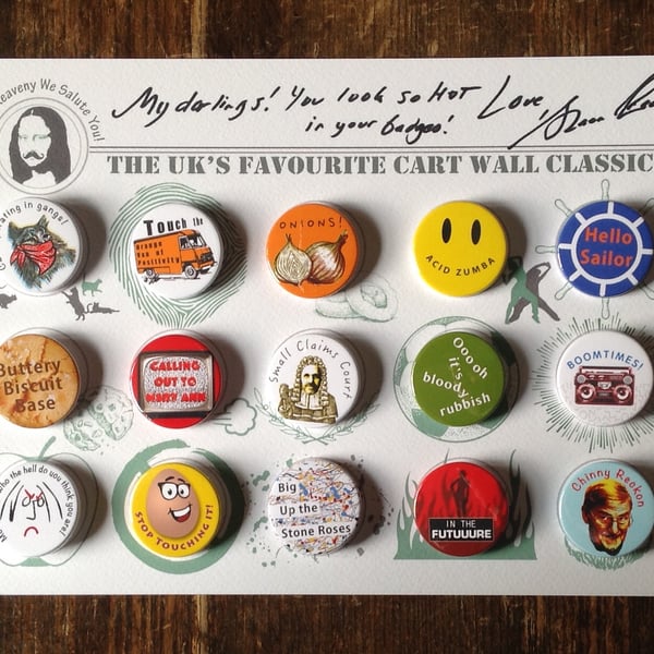 Limited Edition Signed Shaun Keaveny Cart Wall Badge Art Piece. A4. 