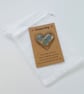 Heart pocket hug, fused glass heart, comfort token, letterbox gift, token gift. 