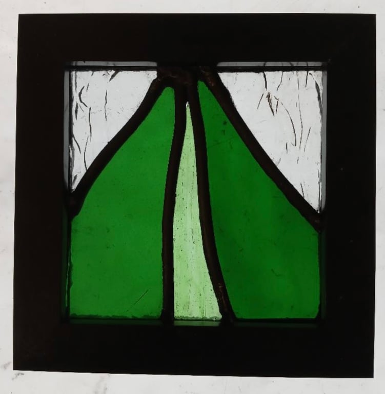 Green Sails stained glass mini panel 