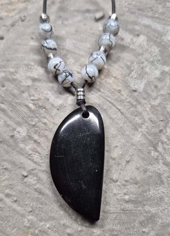 Black Onyx Wing Pendant