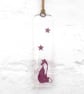 Fox suncatcher, window dangle, wall art, fused glass