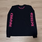 Chrome Hearts Pink Spell Out Long Sleeve Pocket T Shirt