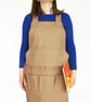 Unisex Woodwork Apron with Range of Pockets and Crossback Straps. Beige Canvas  - Image 1