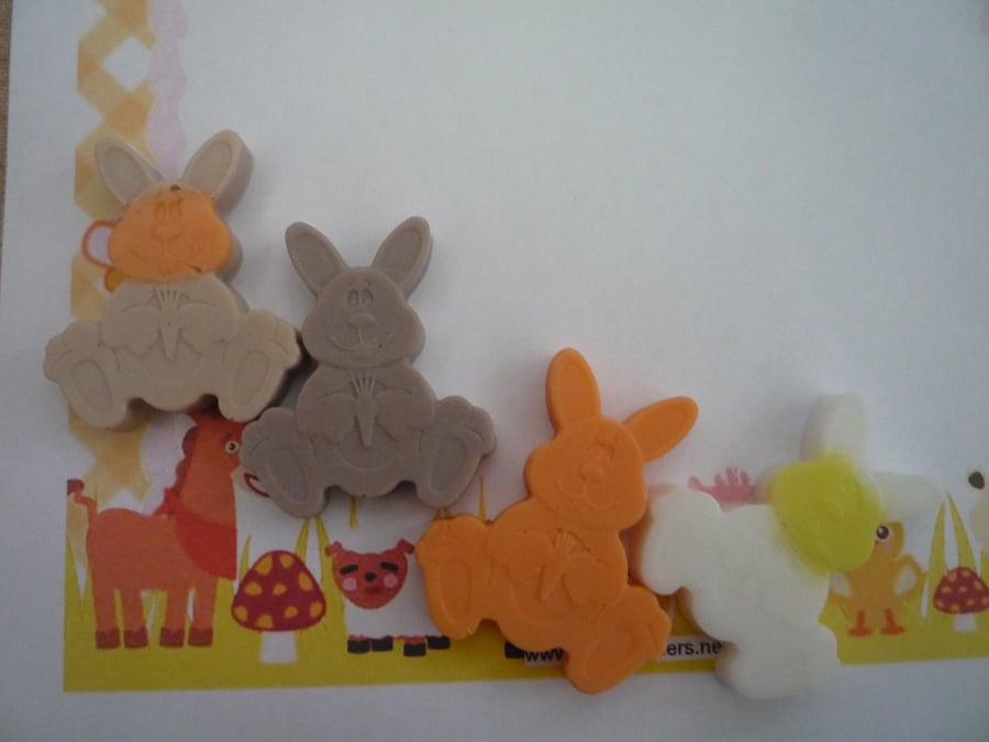  bunny mini soaps x 5