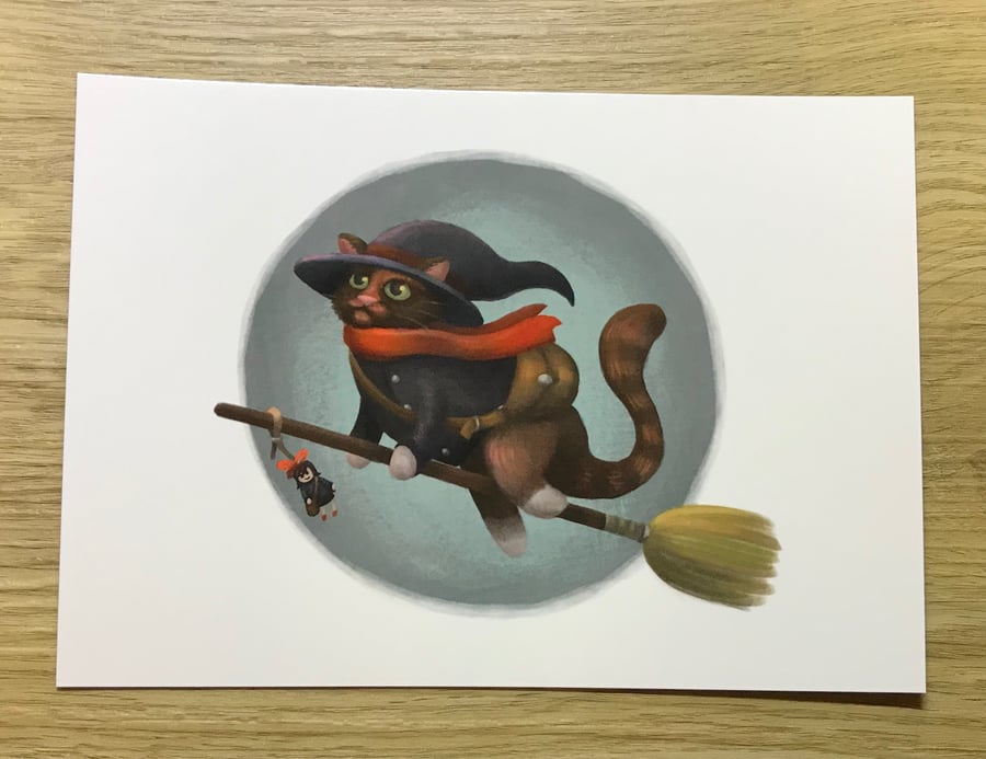 3 x Spooky Cats Post Cards