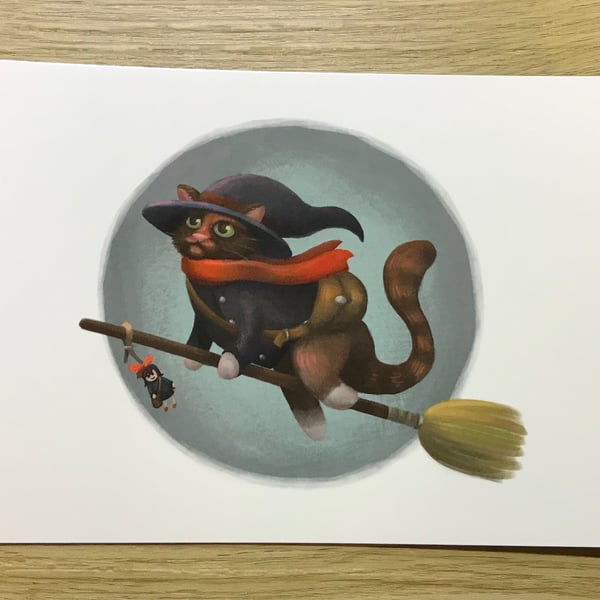 3 x Spooky Cats Post Cards