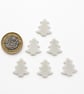 Pack of 6 white trees made with Bullseye 90coe glass - Image 4