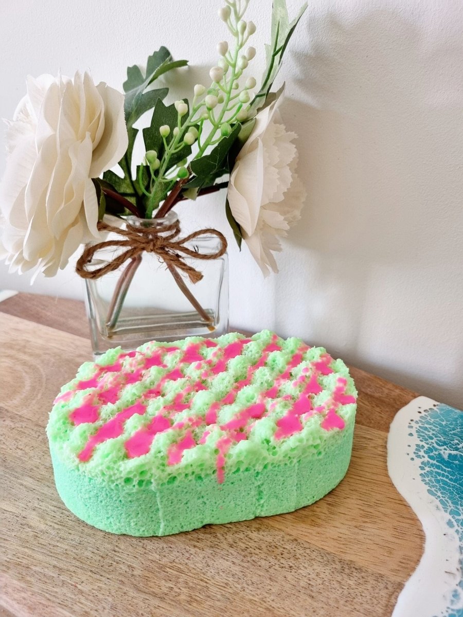 Refreshing Watermelon Scented Exfoliating Soap Infused Sponge