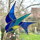 Stained Glass Swallow Suncatcher - Handmade Hanging Decoration