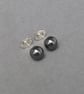 Black Swarovski Pearl Stud Earrings - Simple Everyday Dark Grey Studs - Gifts - Image 5