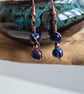 Multicoloured Galaxy Tiger's Eye Copper Earrings Earings Gift Crystal Jewellery - Image 2