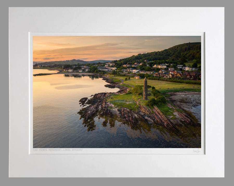 Pencil Monument, Largs, North Ayrshire, Scotland - A3 (50x40cm) Unframed Print