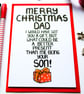 Funny Christmas Card From Son for Dad, Joke Dad Christmas Card From Son - Image 8