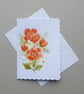 hand painted floral greetings card ( ref FA31 D4 ) - Image 1