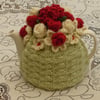 Crochet Tea Cosy with Flower Garden Top (Made to order)