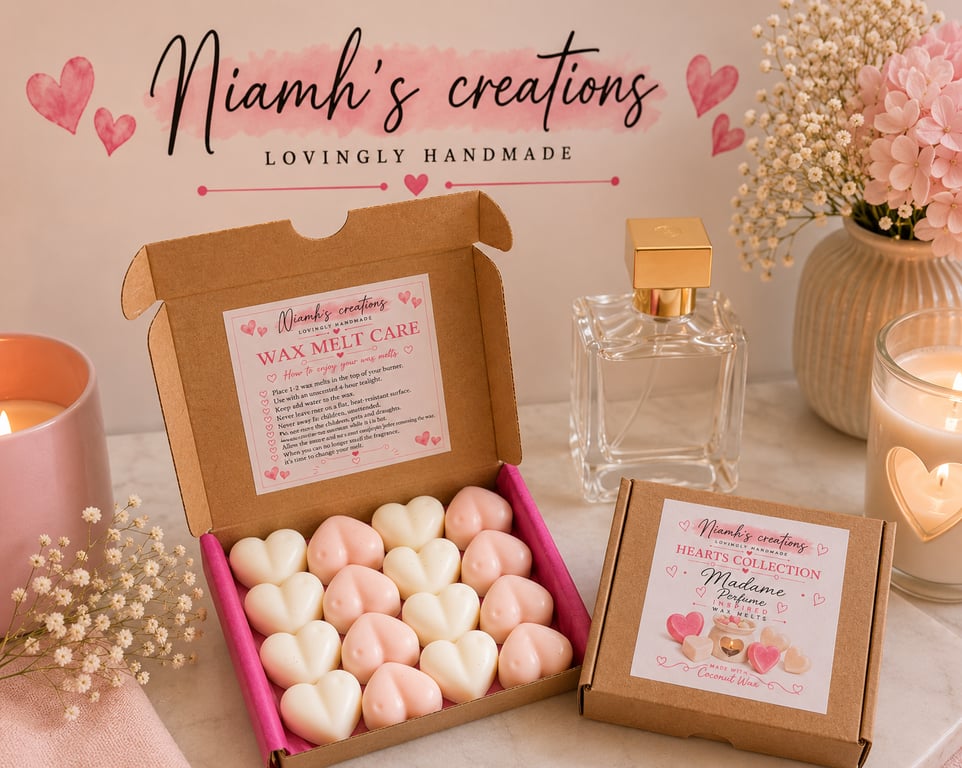 Madam (Perfume Inspired) Highly-Scented Heart Wax Melts, Uk, Vegan, 