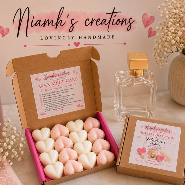 Madam (Perfume Inspired) Highly-Scented Heart Wax Melts, Uk, Vegan, 