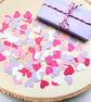 500 Paper Confetti Hearts, 5 Colour Choices, Wedding, Birthday, Party Decor
